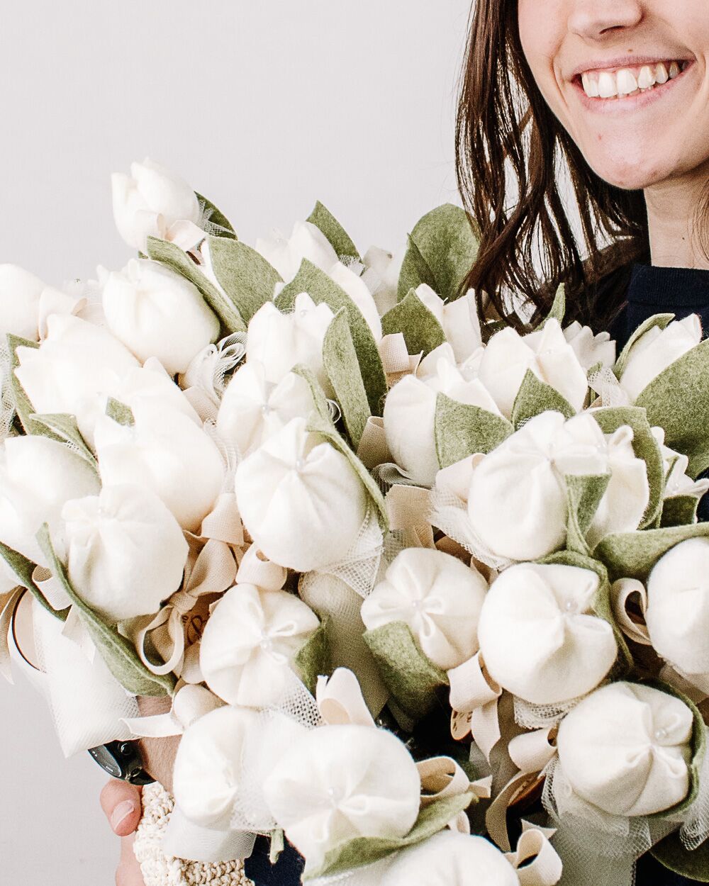 Tulipano Tessuto Fiore Bomboniera Matrimonio