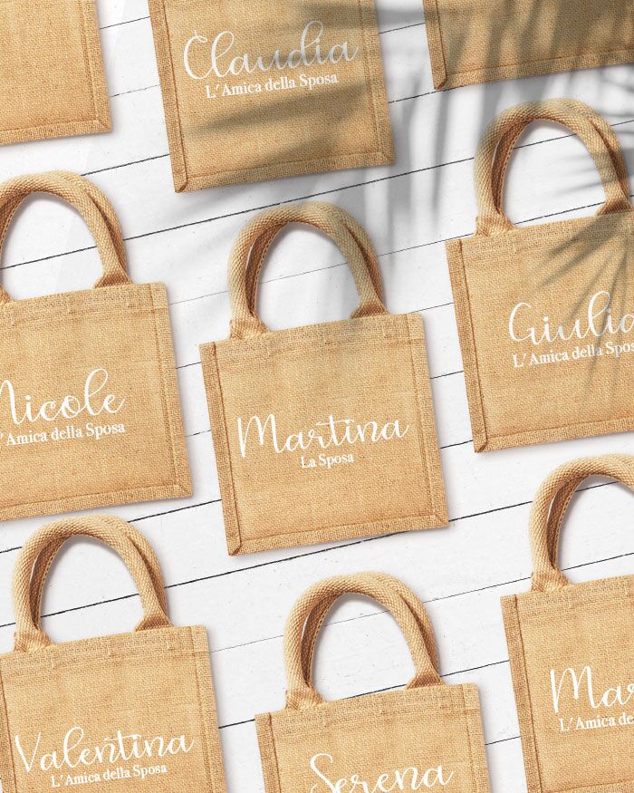 Borsa Juta Regalo Personalizzato Addio Nubilato