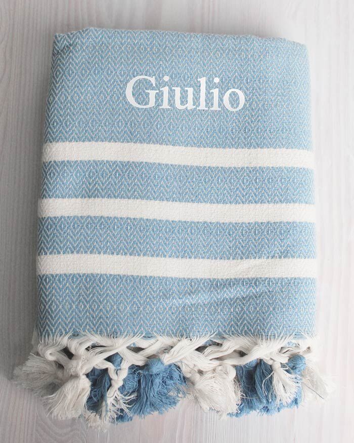 Telo Mare Personalizzato Spiaggia Estate Regalo Nome Lui Lei 35 Pg