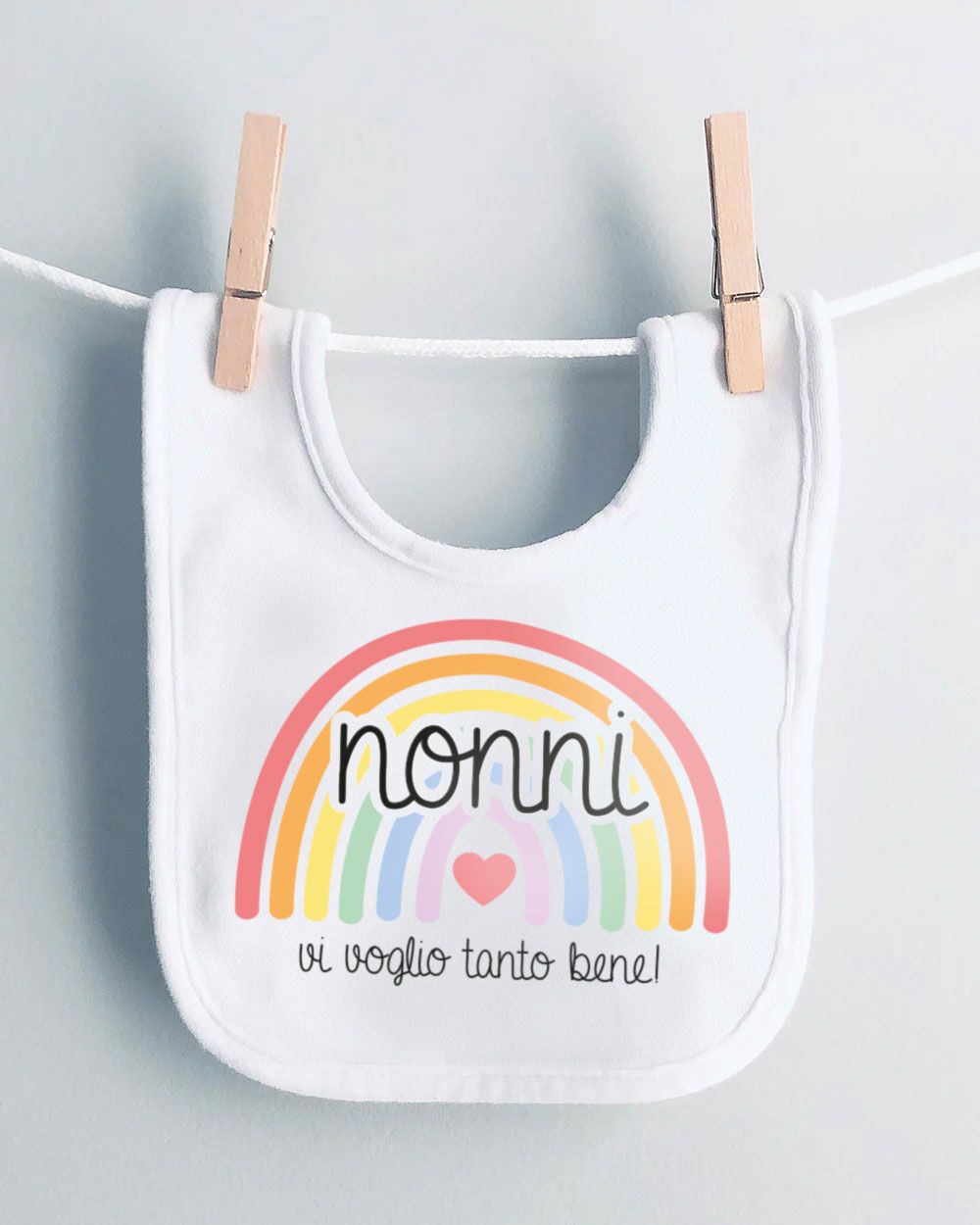 Bavaglino Festa Nonni Nipote Regalo Nome Dedica Personalizzabile 10