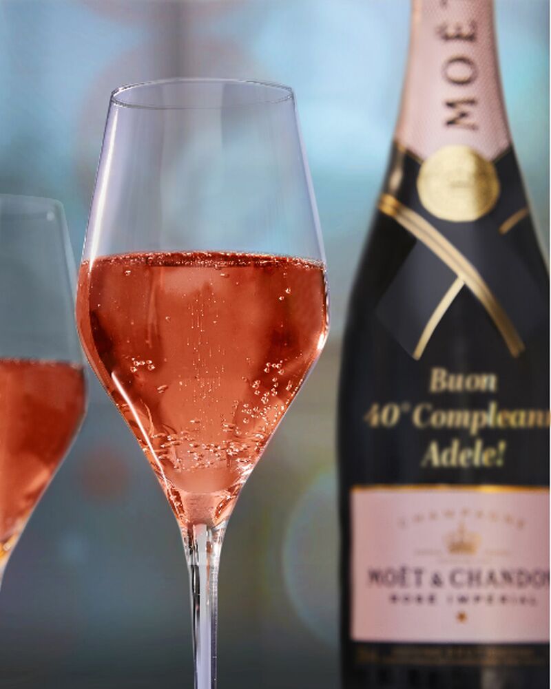 Moet Chandon Rose Personalizzato Scritta Oro Piacimento2
