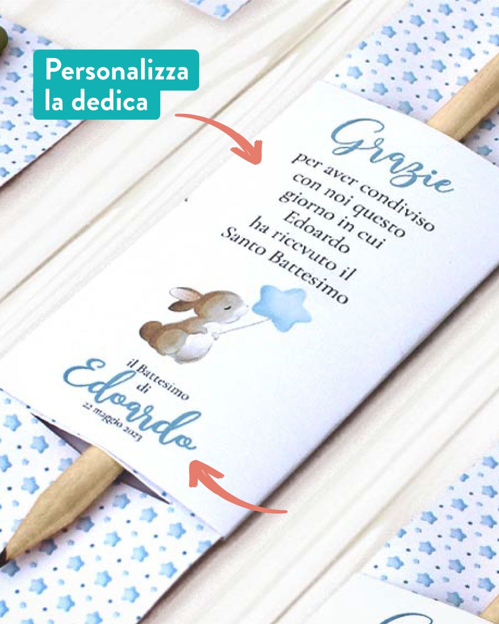 Matita Piantabile Bomboniera Battesimo Regalo Bambino 04