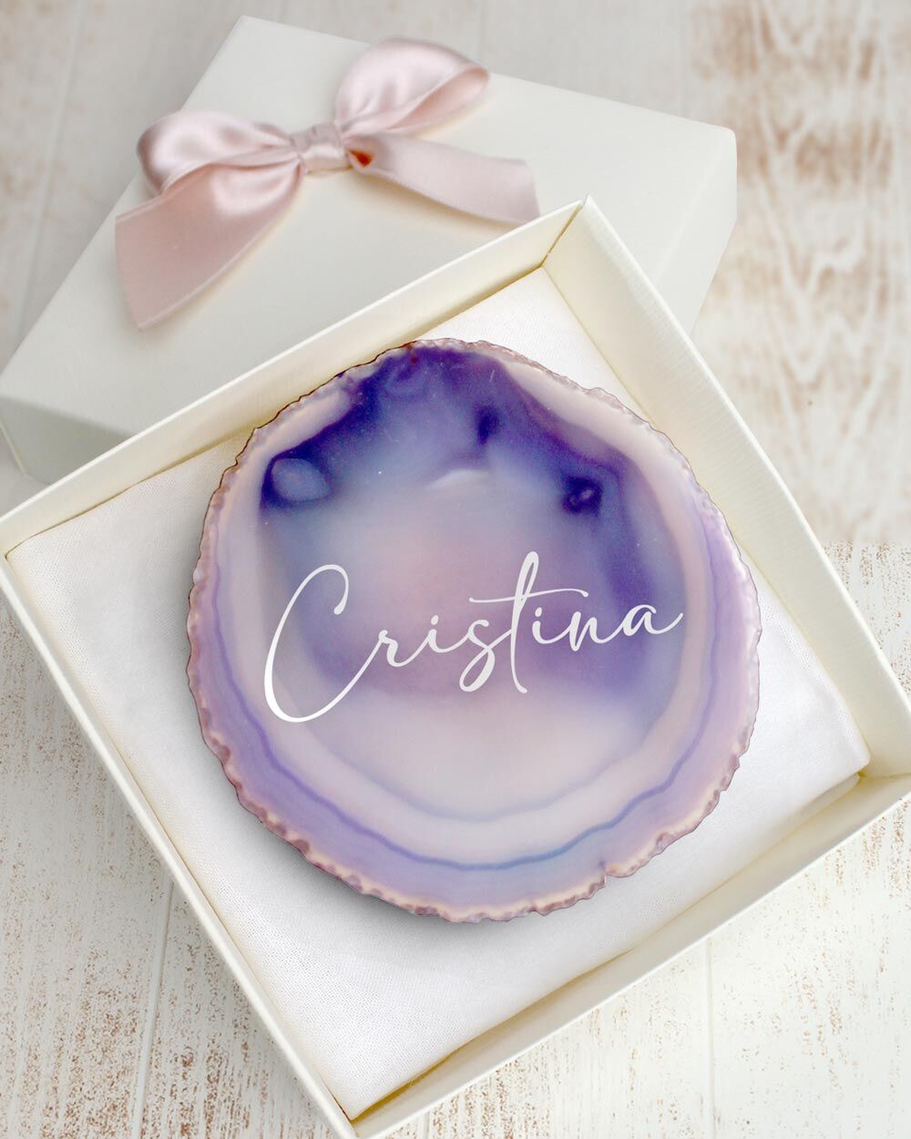 Segnaposto Personalizzato Cristallo Quarzo Tavola04