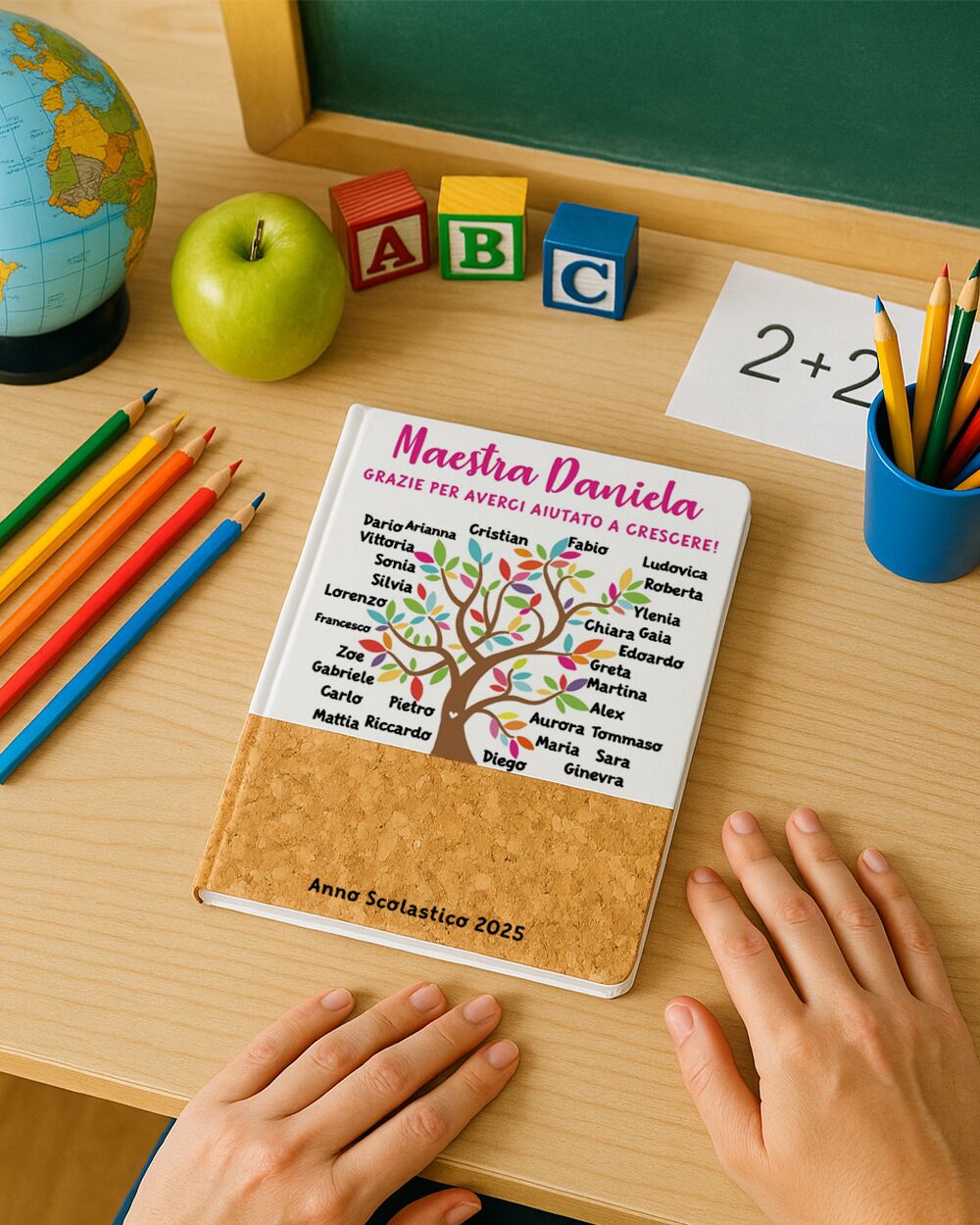 Quaderno Agenda Maestra Personalizzata Albero Vita Regalo