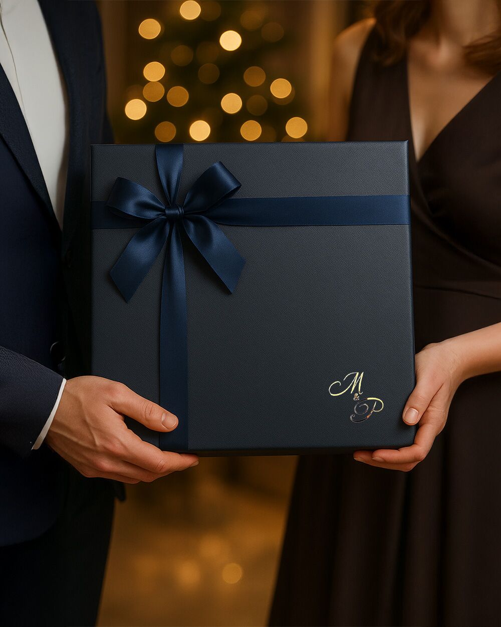 Calici Scatola Regalo Con Iniziali Oro