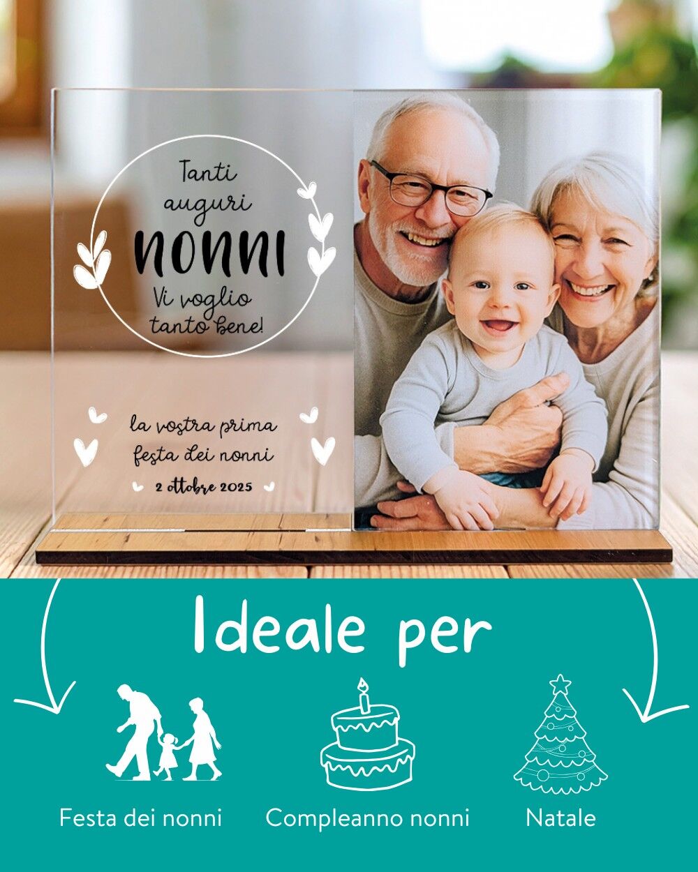 Targhetta Con Foto Plexi Idea Regalo Festa Dei Nonni 2