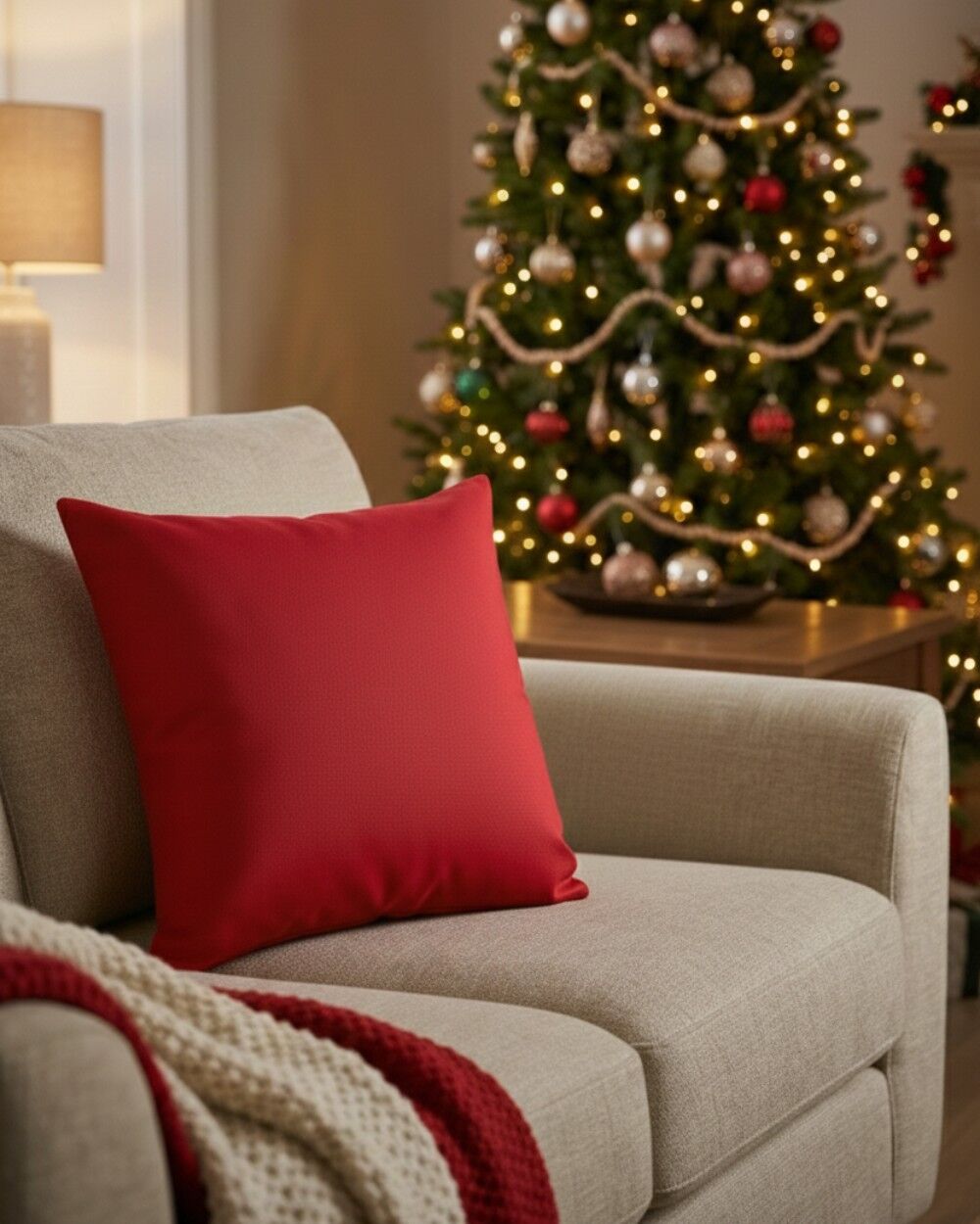 Federa Cotone 40x40 Rosso