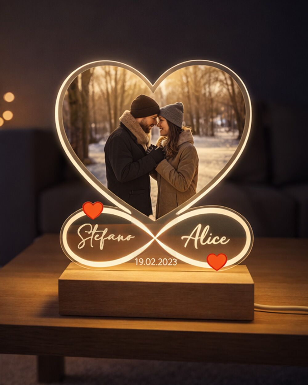 Lampada Personalizzata Regalo San Valentino Anniversario Infinito02