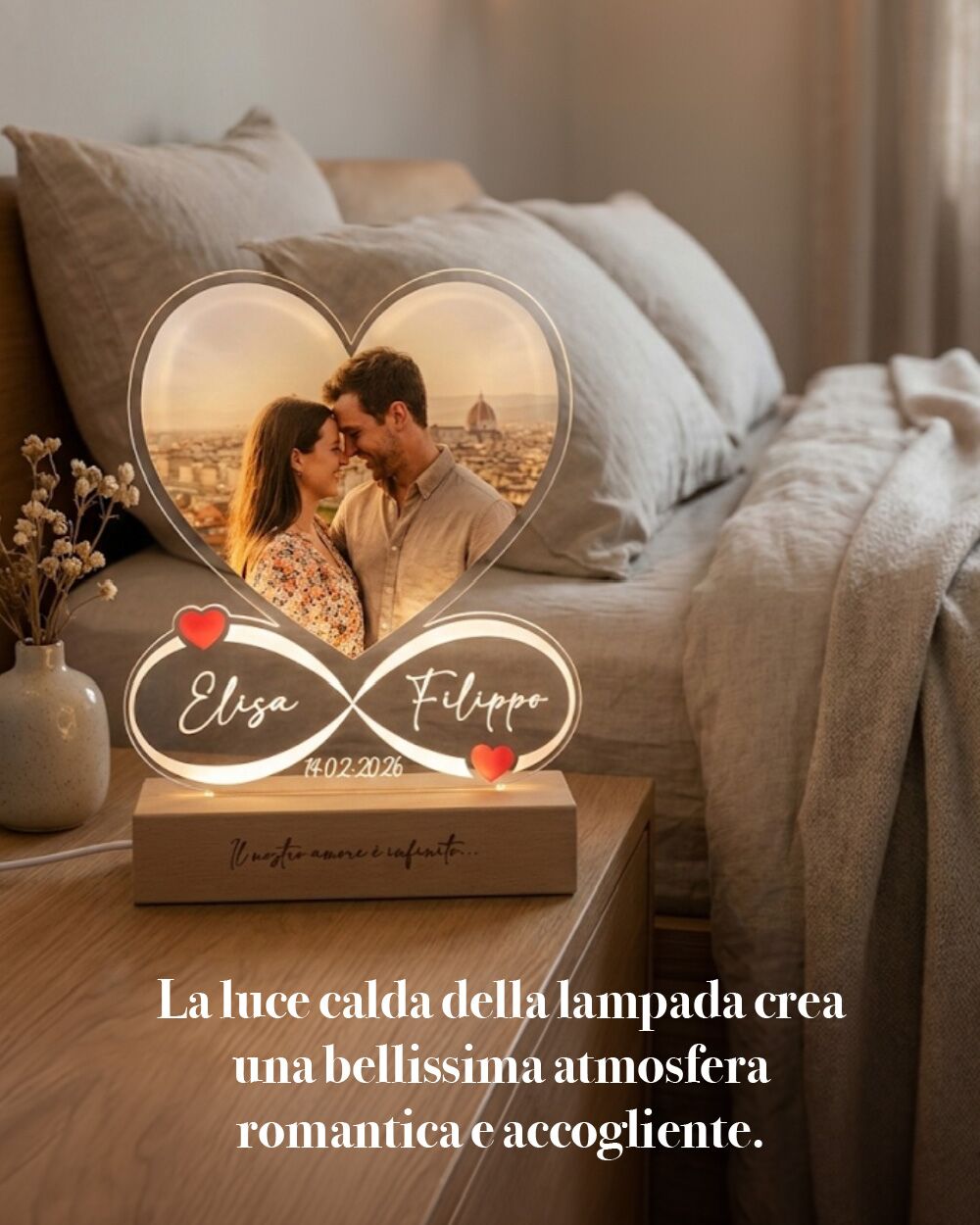 Lampada Personalizzata Regalo San Valentino Anniversario Infinito07