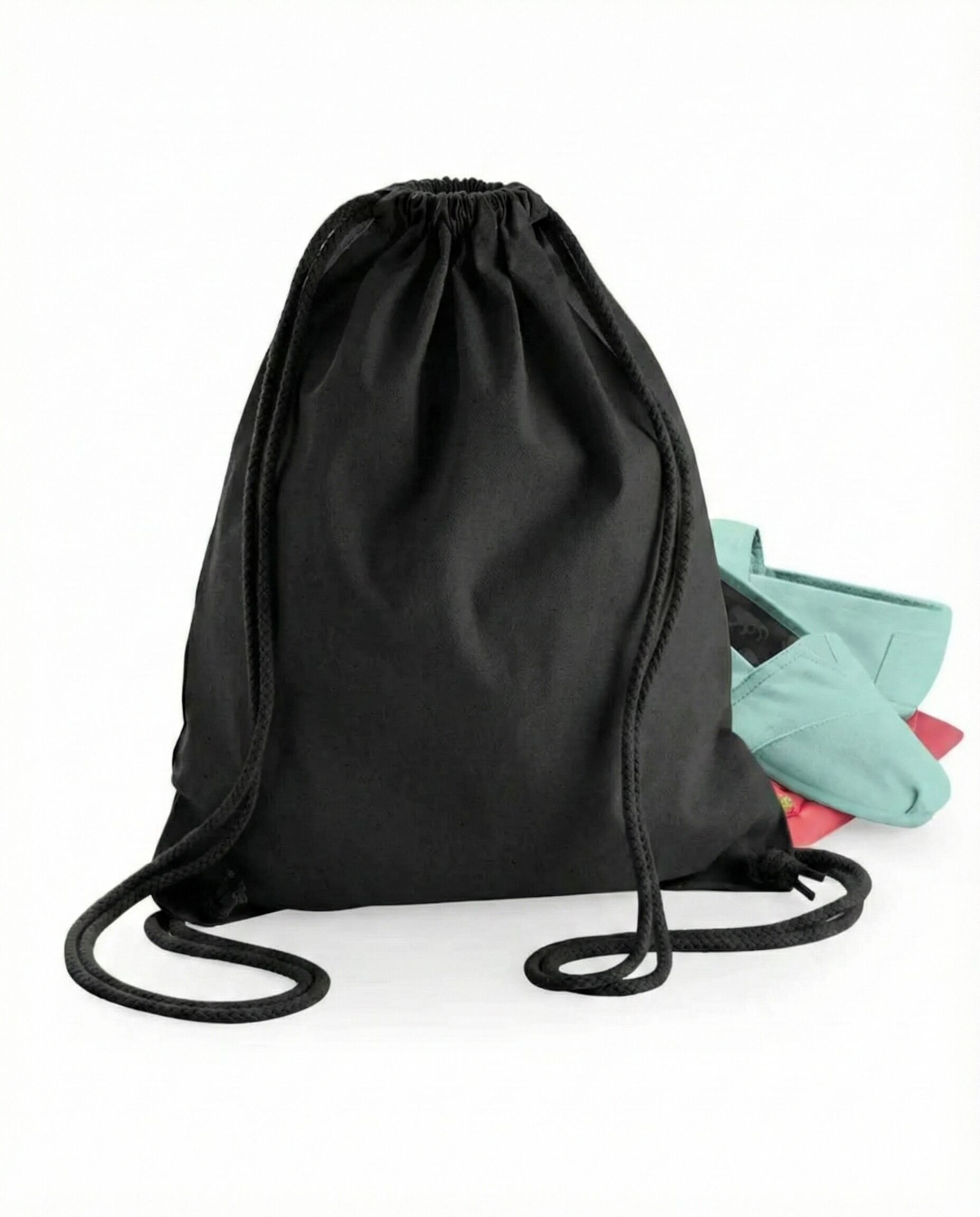 Sacca Cotone Coulisse Nero