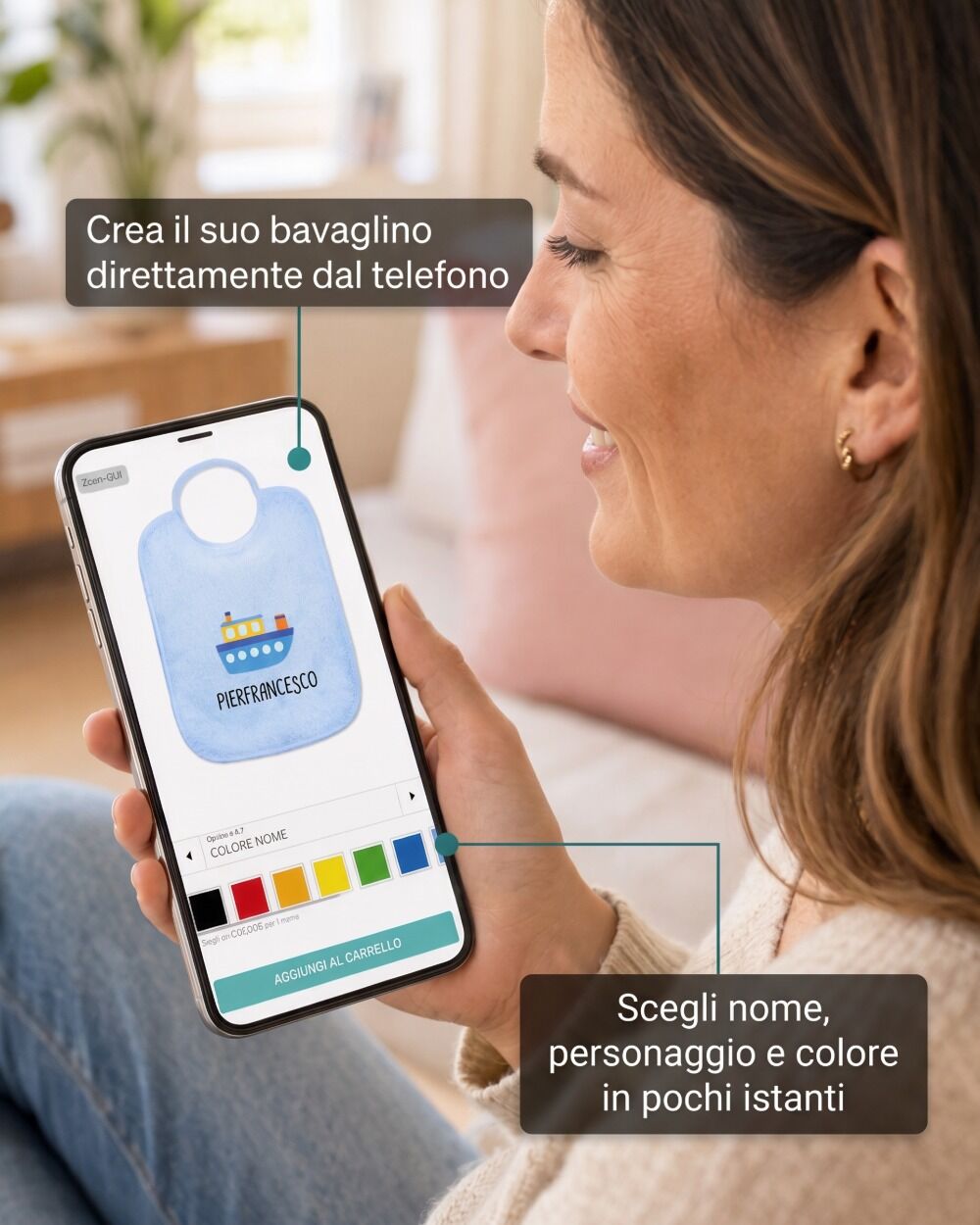 Bavaglino Personalizzato, Bavetta con Nome e Personaggio, Perfetto per Asilo Nido e Materna - immagine 9