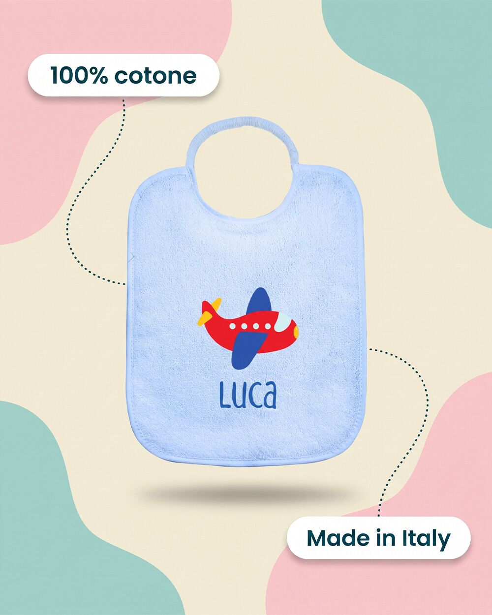 Bavaglino Personalizzato, Bavetta con Nome e Personaggio, Perfetto per Asilo Nido e Materna - immagine 12