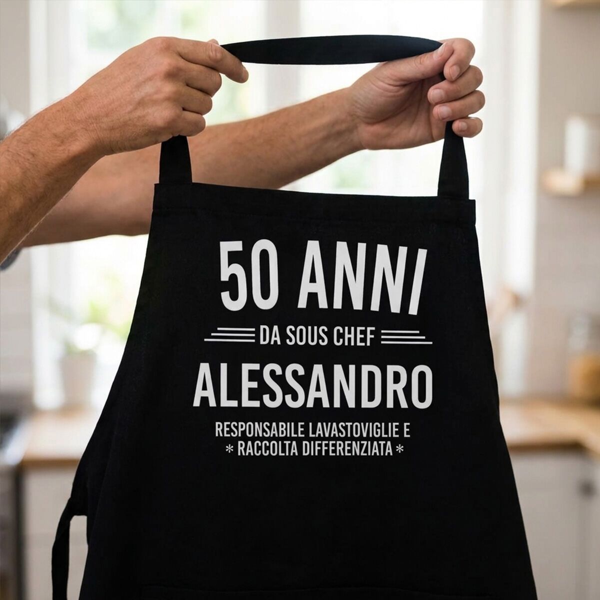 Grembiule da Cucina Stampato Personalizzato - Idea Regalo 50 Anni - immagine 4