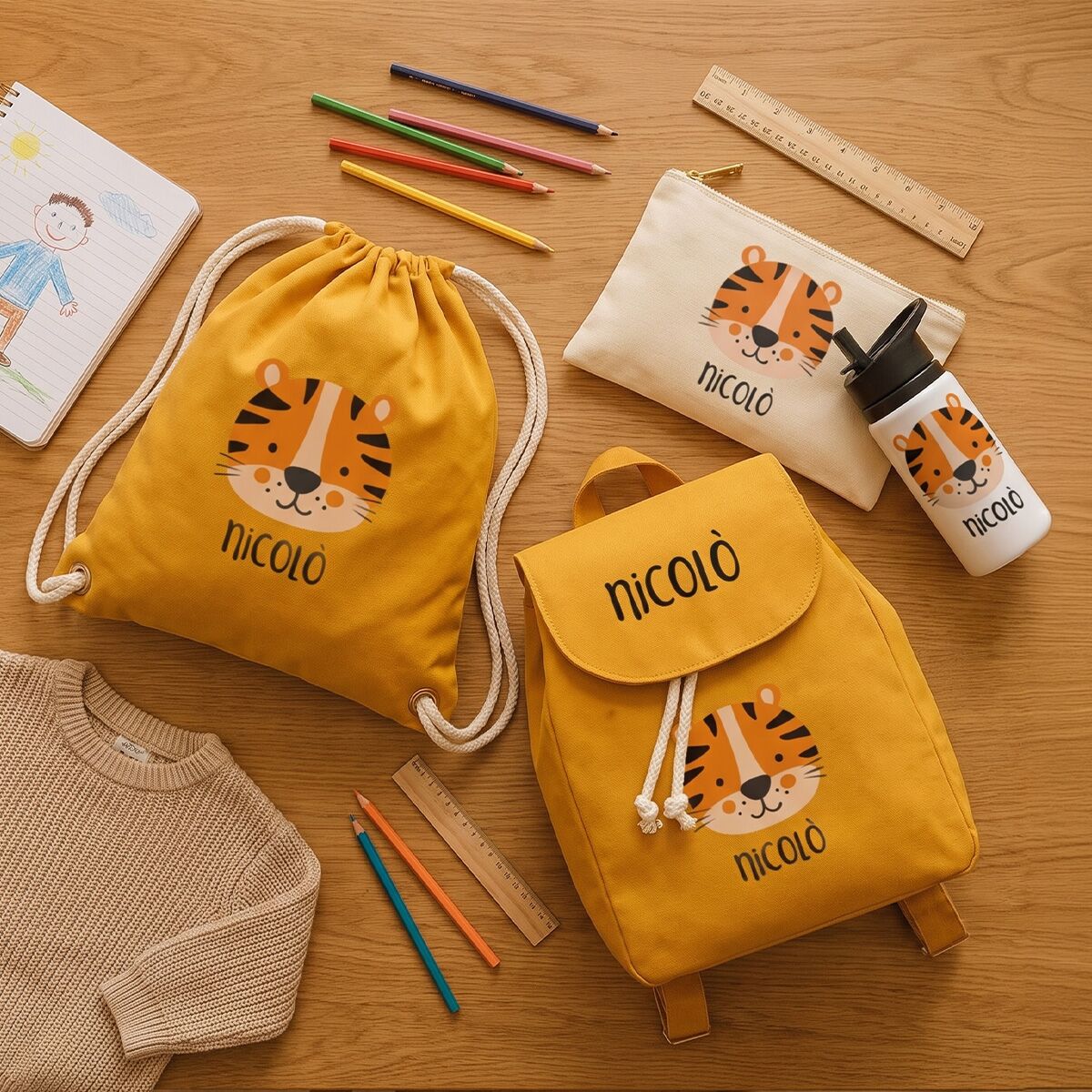set-asilo-personalizzato-olalla-animali-sacca-zaino-tigre2