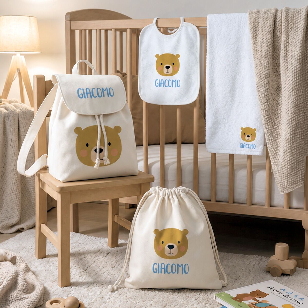 set-asilo-personalizzato-olalla-animali-sacca-zaino