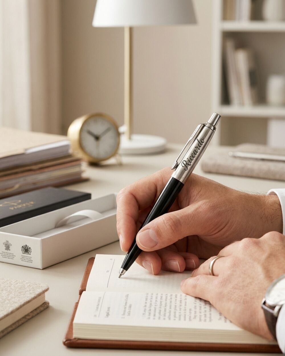 penna-parker-jotter-nera-acciaio-personalizzata-nome-2