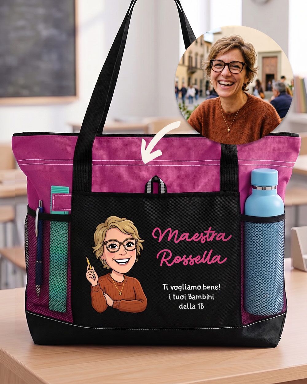 regalo-personalizzato-borsa-maestra-ritratto