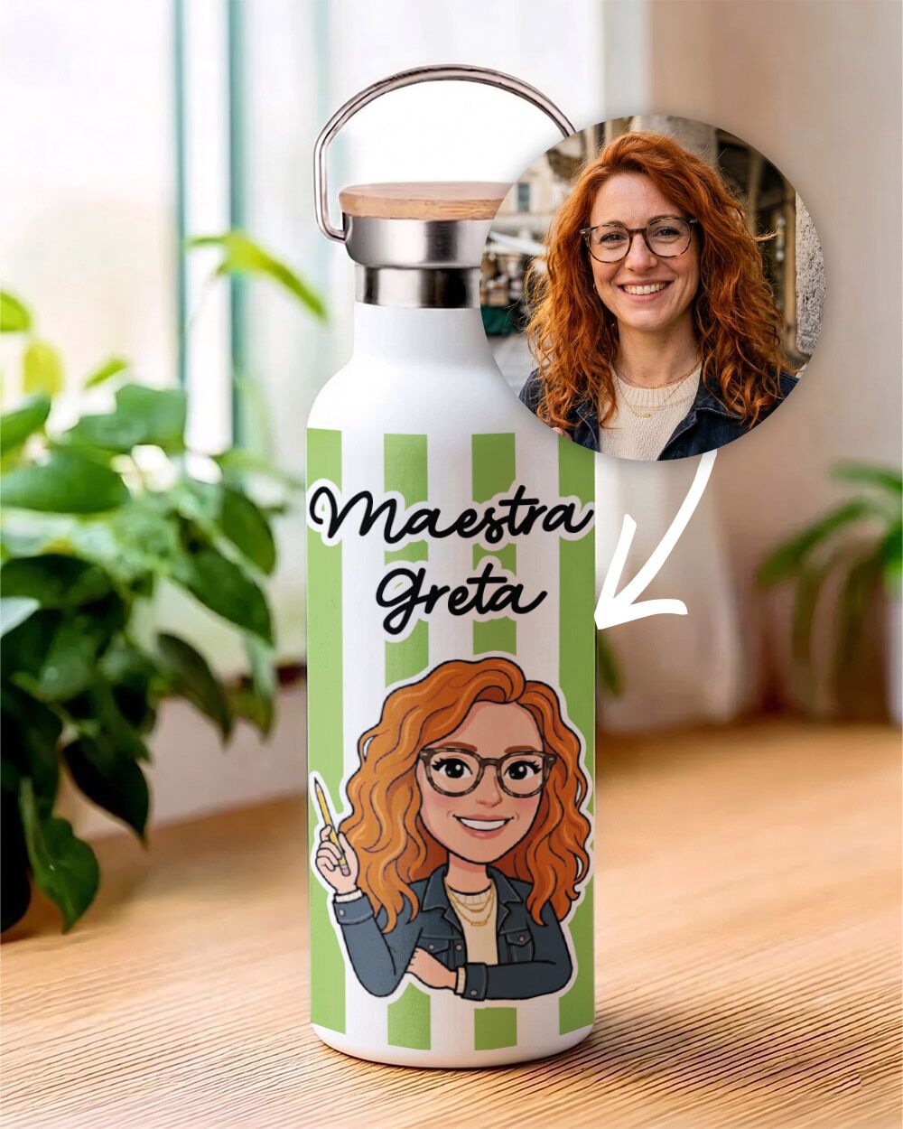 regalo-personalizzato-borraccia-maestra-ritratto