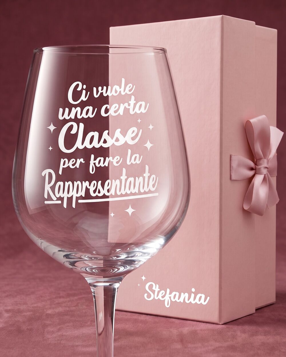 Calice Personalizzato "Ci Vuole una Certa Classe Per Fare LA Rappresentante" - Idea Regalo Originale per Rappresentante di Classe, Fine Anno Scolastico