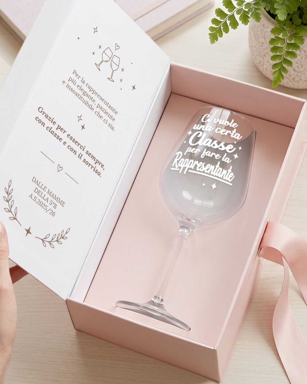 Calice Personalizzato "Ci Vuole una Certa Classe Per Fare LA Rappresentante" - Idea Regalo Originale per Rappresentante di Classe, Fine Anno Scolastico - immagine 2