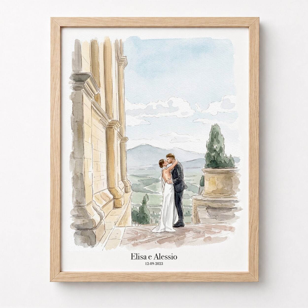 ritratto-matrimonio-acquerello-da-foto-personalizzato