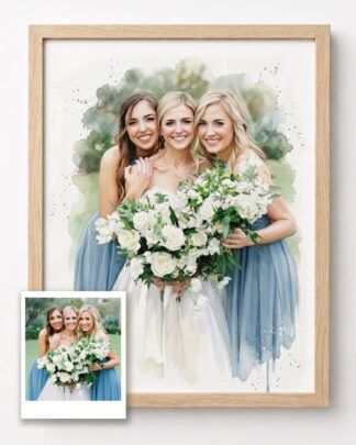 ritratto-matrimonio-damigelle-acquerello
