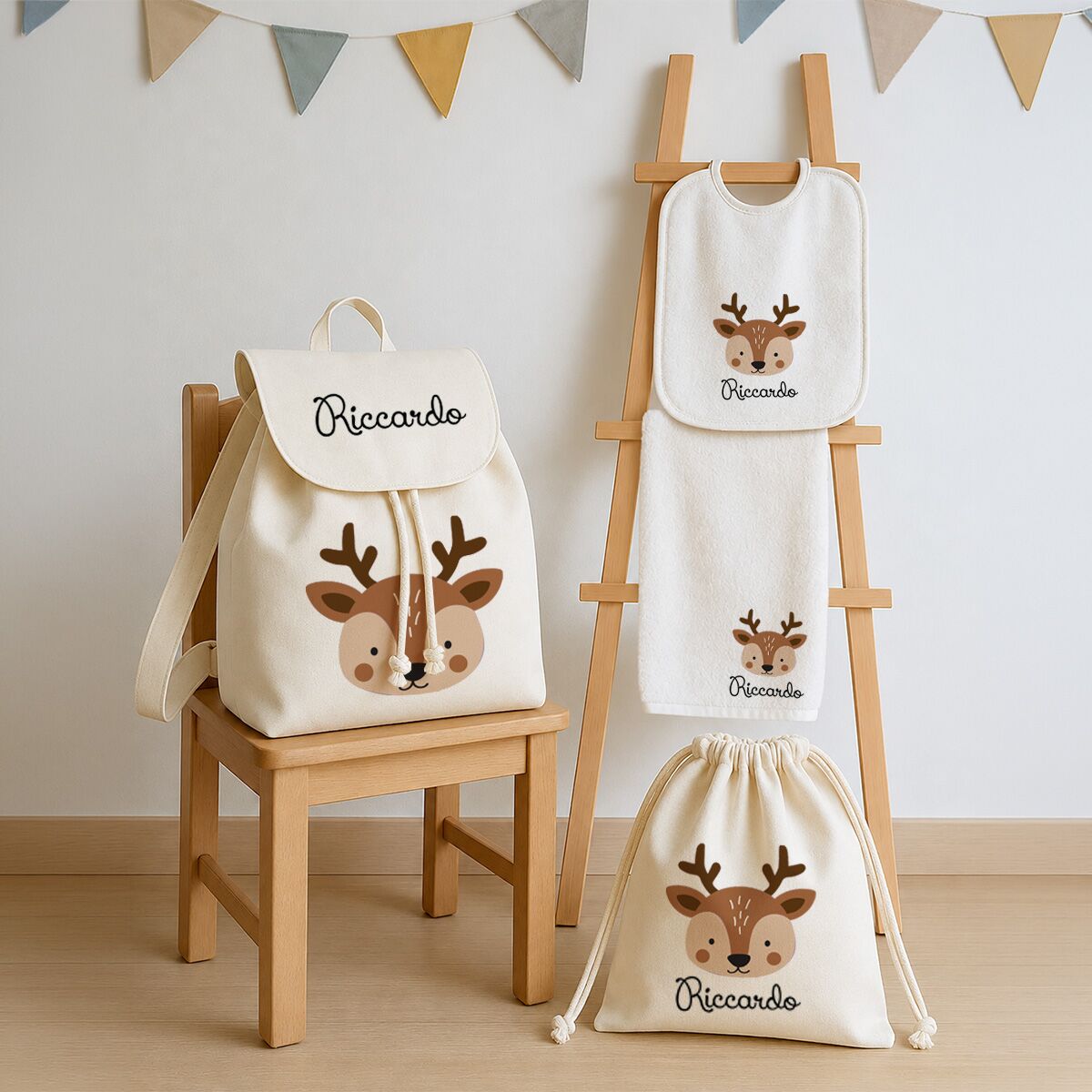 set-asilo-personalizzato-olalla-animali-sacca-zaino-cerbiatto