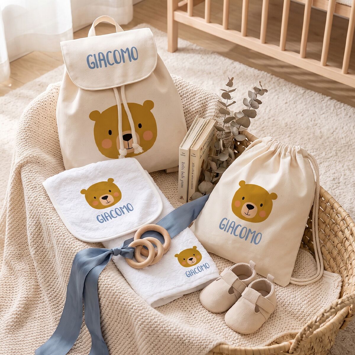 set-asilo-personalizzato-olalla-animali-sacca-zaino-orsetto3673y712