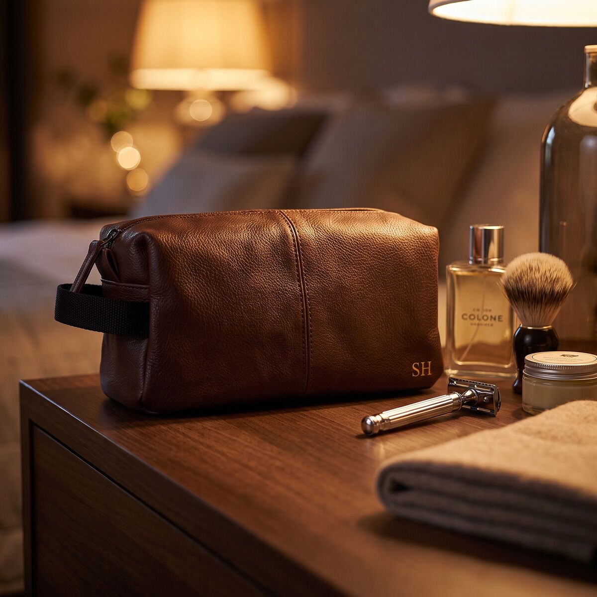 trousse-personalizzata-iniziali-uomo-simil-pelle-marrone2