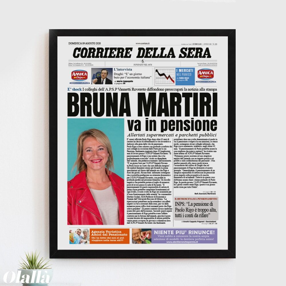 Finta Pagina Giornale Pensione 5