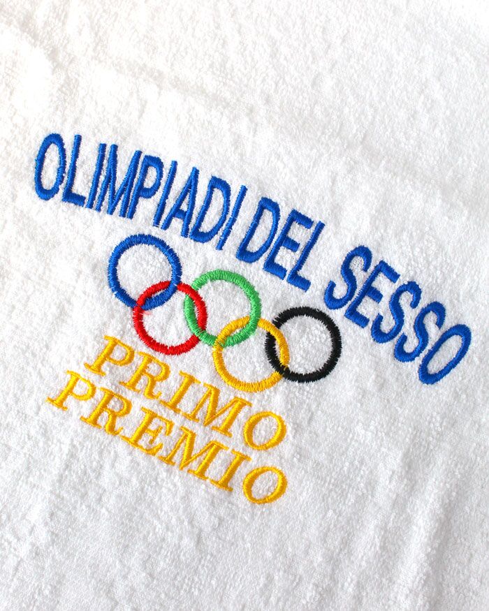 Asciugamano Olimpiadi Sesso Regalo San Valentino Scontorno 1