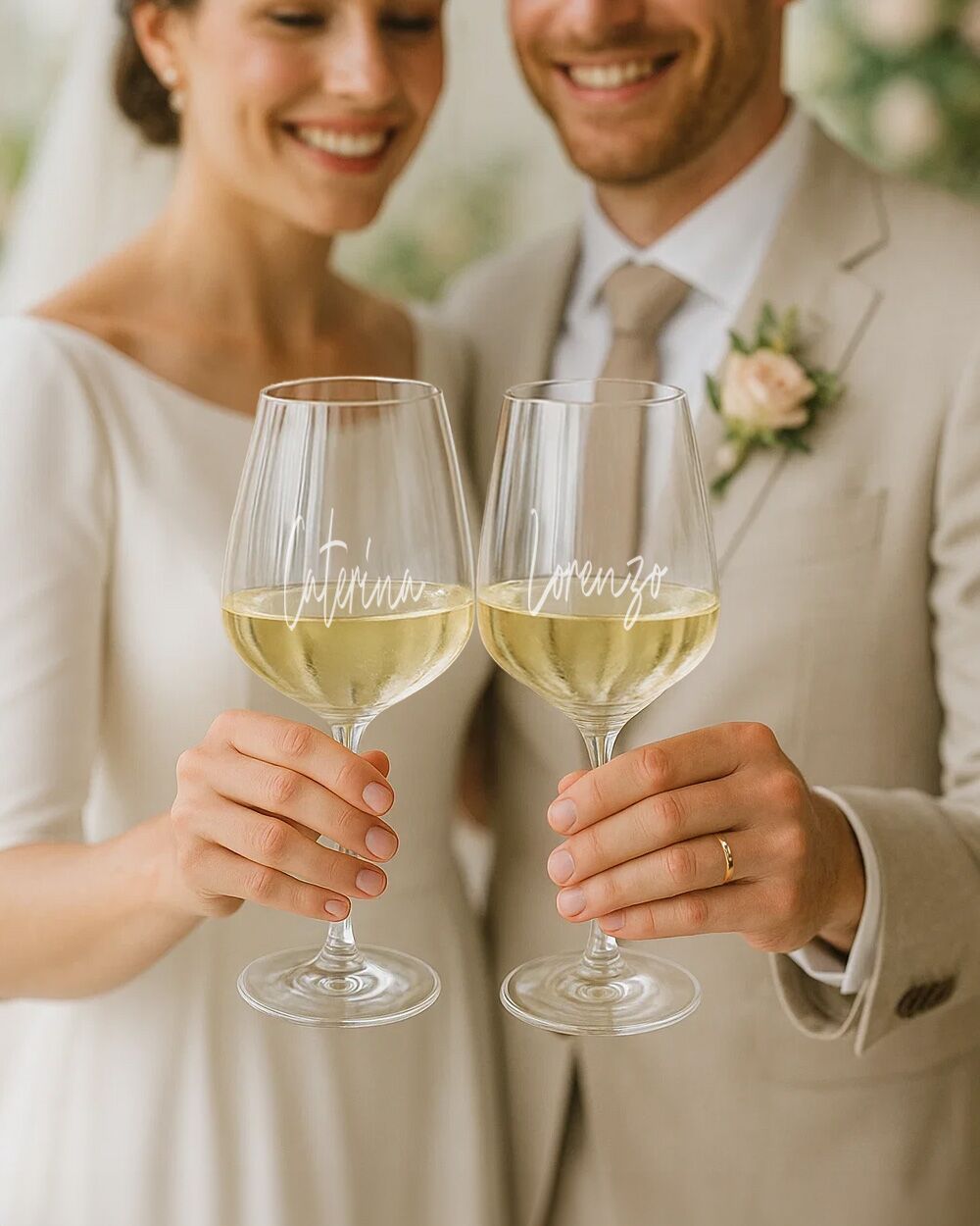 Coppia Calici Sposi Coppia Calici Incisione Nomi Coppia Calici Anniversario Matrimonio Personalizzati Sposi San Valentino 06