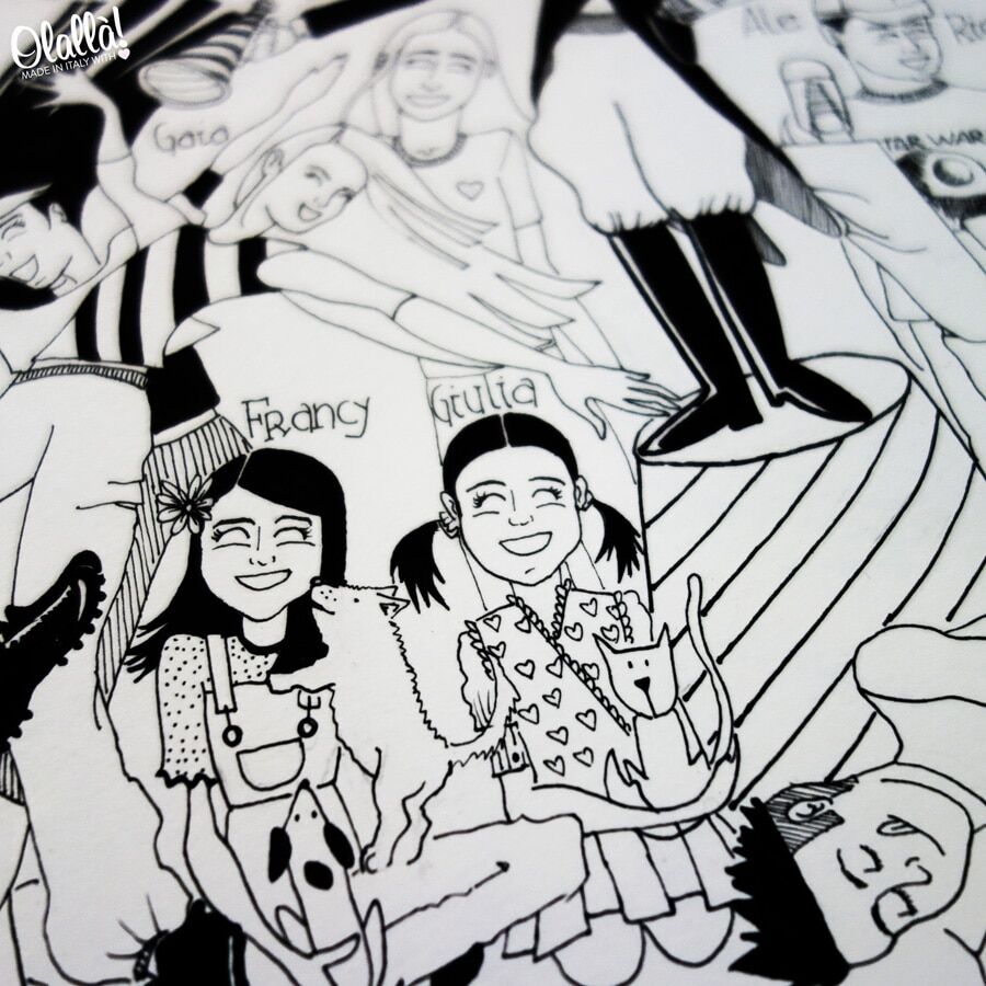 Ritratto Personalizzato di Classe A3 - Idea Regalo di Fine anno per Maestre, Educatrici ed Insegnanti - immagine 8