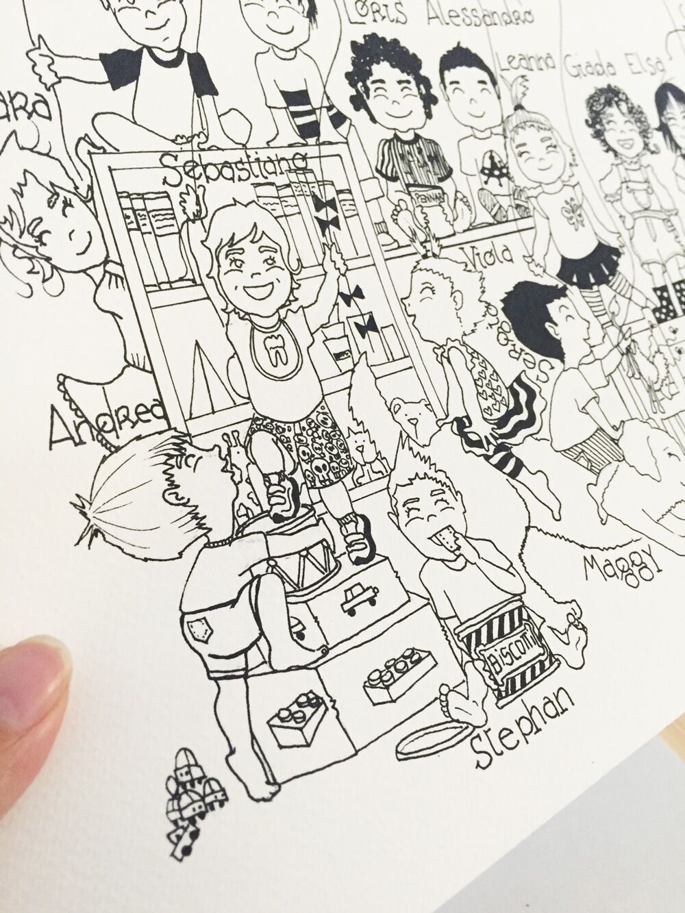 Ritratto Personalizzato di Classe A3 - Idea Regalo di Fine anno per Maestre, Educatrici ed Insegnanti - immagine 5