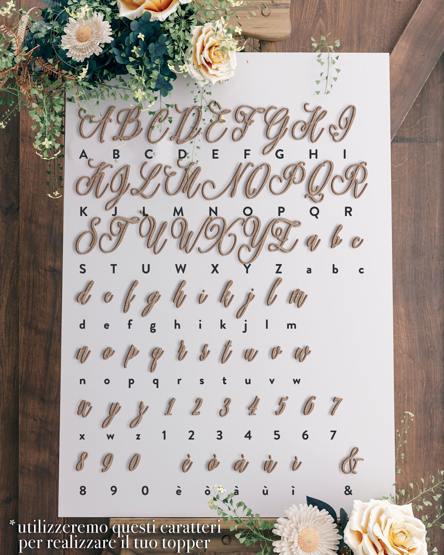 Cake Topper Personalizzato Battesimo con Nome Svolazzante e Data - immagine 5