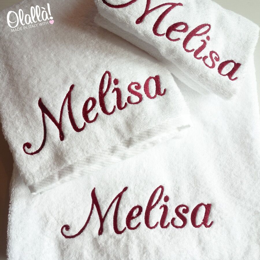 Asciugamano Ricamato da Viso 60x110 cm, Personalizzato con Nome in Corsivo Classico - Idea Regalo per la Casa, per Lei, per la Famiglia - immagine 9