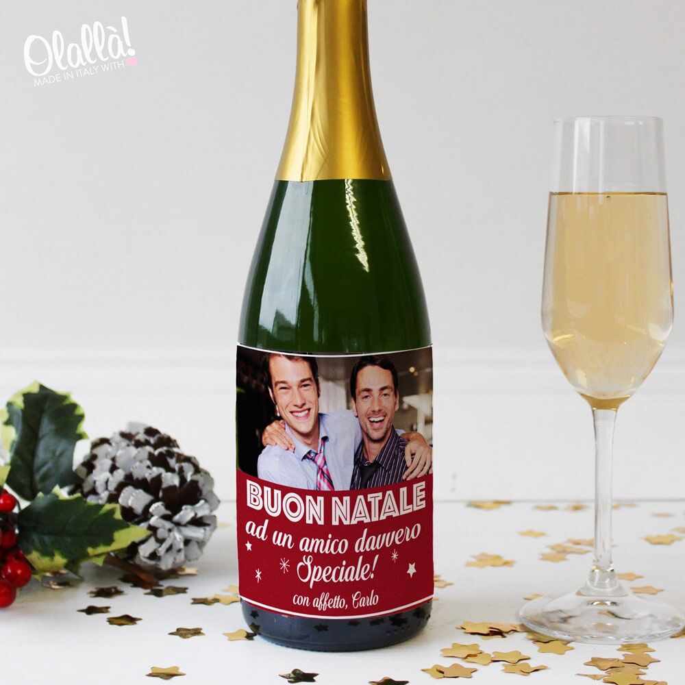 Bottiglia Personalizzata con Foto e Dedica - Idea Regalo di Natale - immagine 6