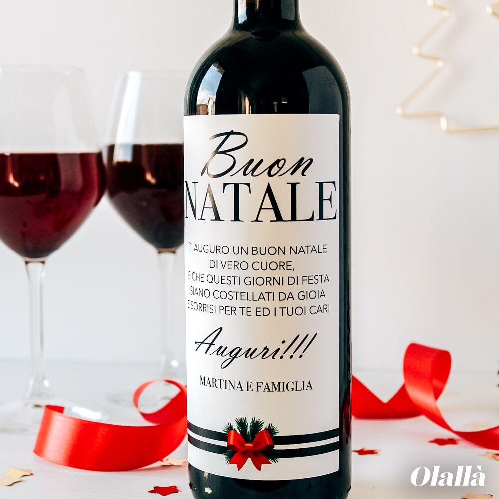 Bottiglia Personalizzata "Buon Natale" con Dedica - immagine 2