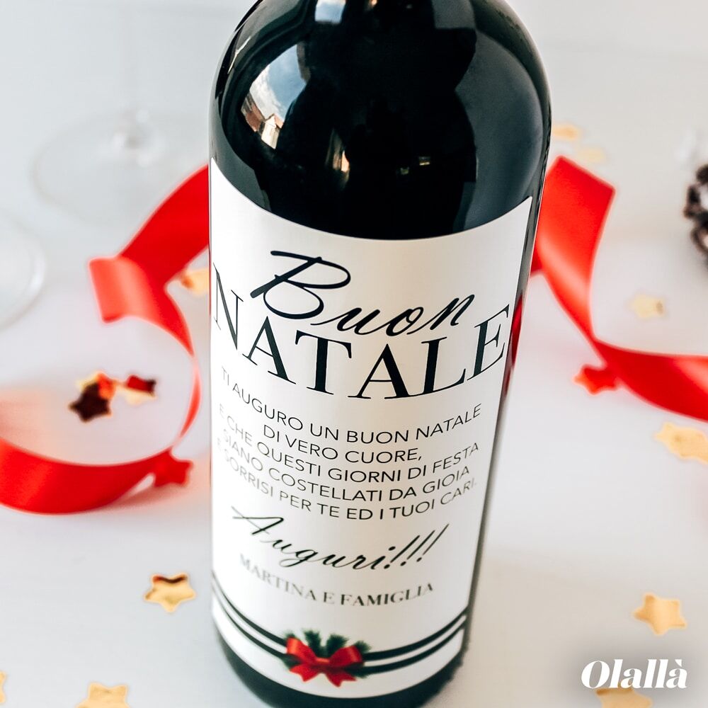 Bottiglia Personalizzata "Buon Natale" con Dedica - immagine 3