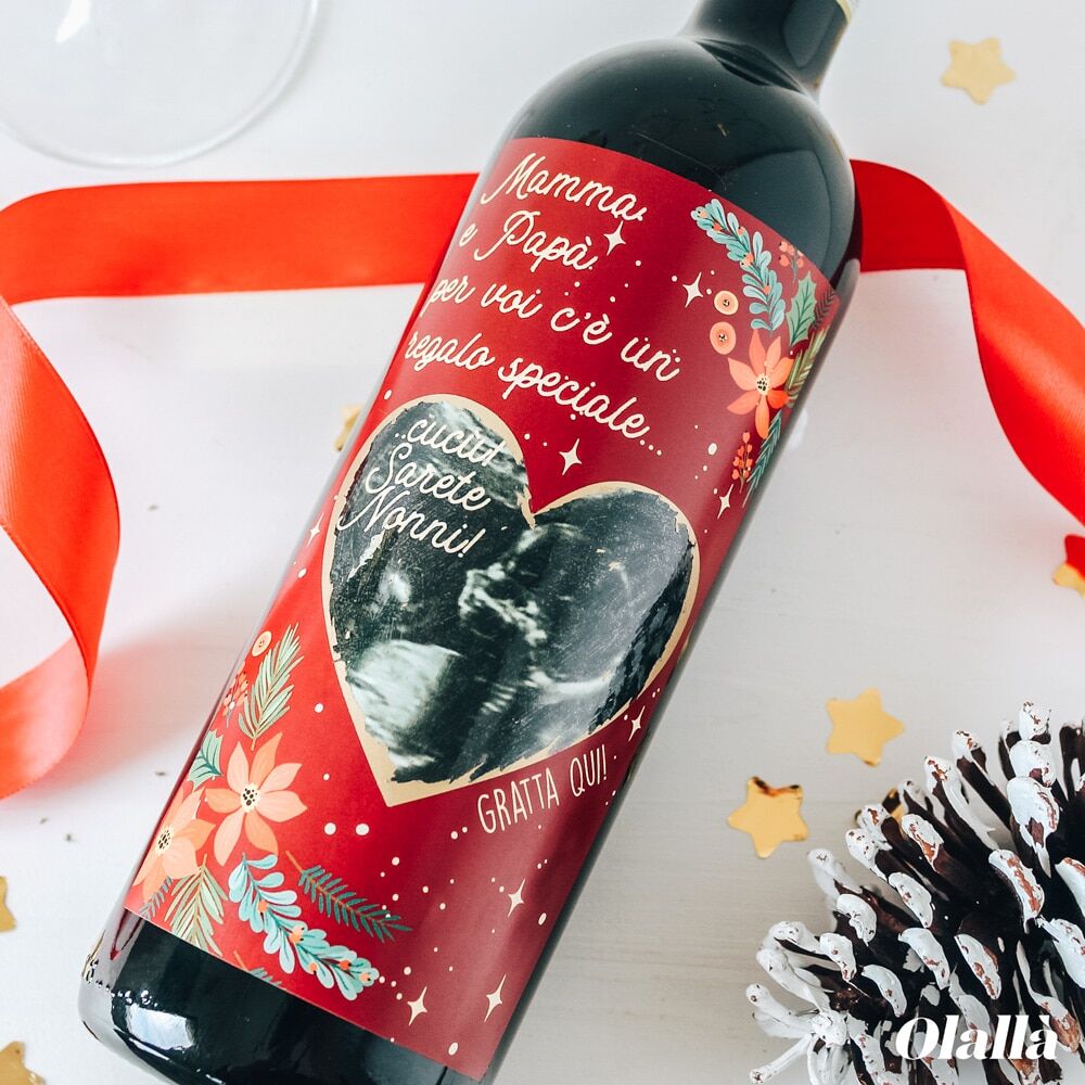 Bottiglia Gratta e Vinci Personalizzata con la tua Foto Segreta e la tua Dedica - Regalo di Natale Originale - immagine 4
