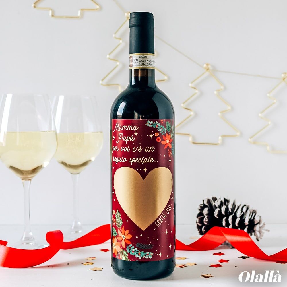 Bottiglia Gratta e Vinci Personalizzata con la tua Foto Segreta e la tua Dedica - Regalo di Natale Originale - immagine 2