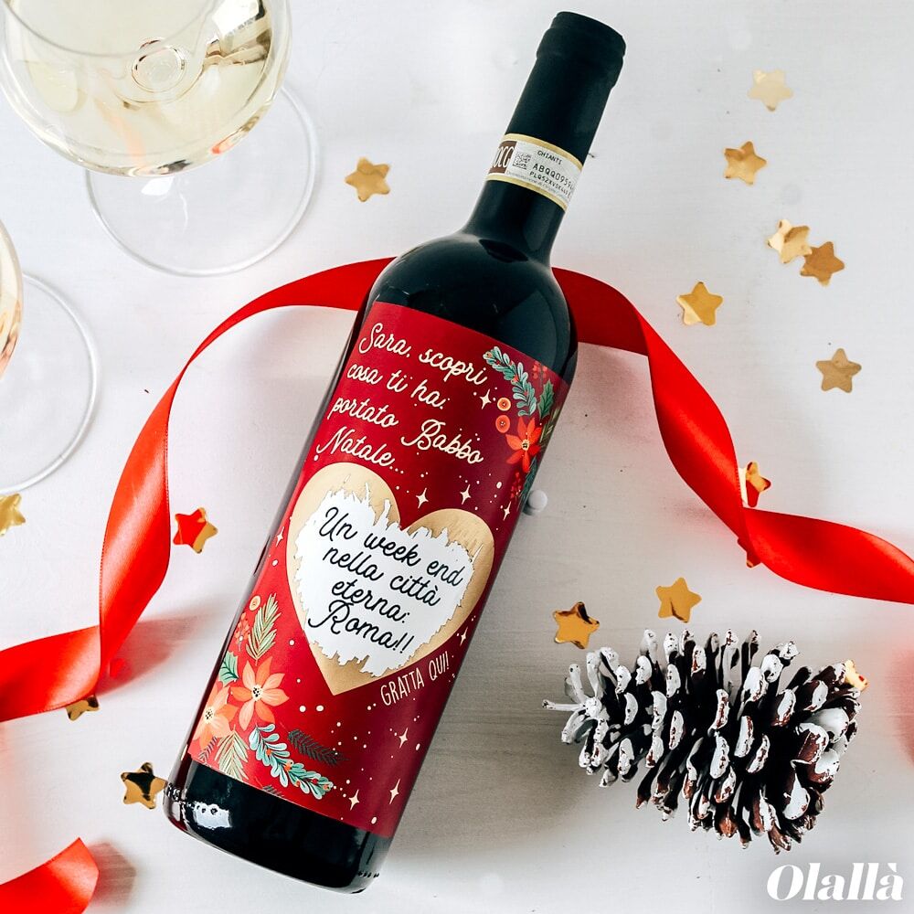 Bottiglia Gratta e Vinci Personalizzata con il tuo Messaggio Segreto - Regalo di Natale - immagine 4