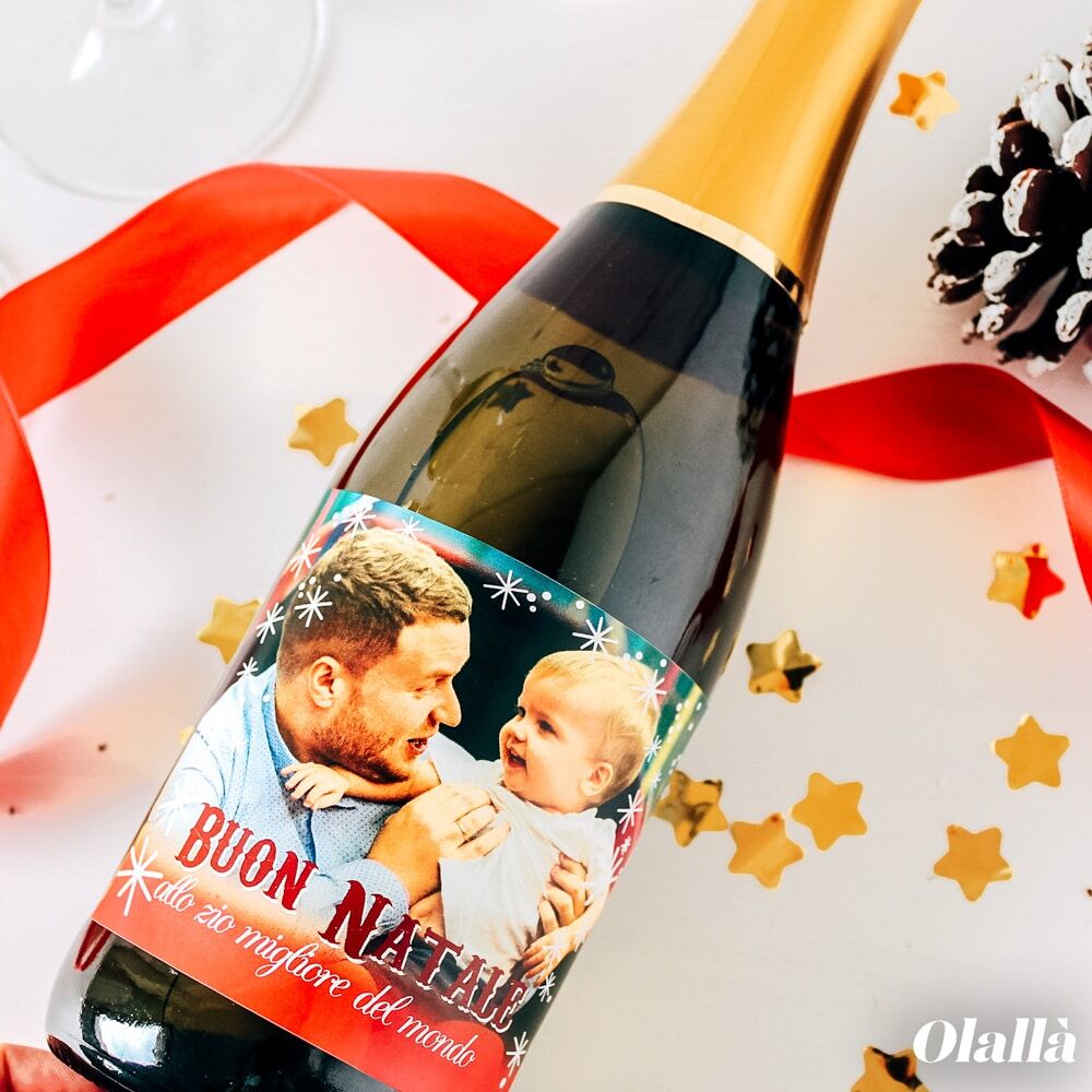 Bottiglia Personalizzata con Foto e Auguri - Idea Regalo di Natale - immagine 3