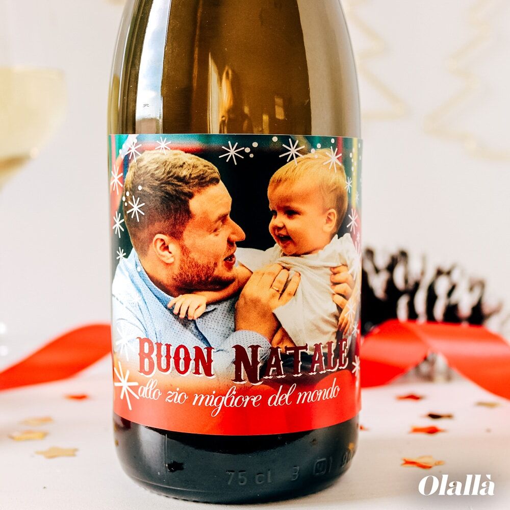 Bottiglia Personalizzata con Foto e Auguri - Idea Regalo di Natale - immagine 4
