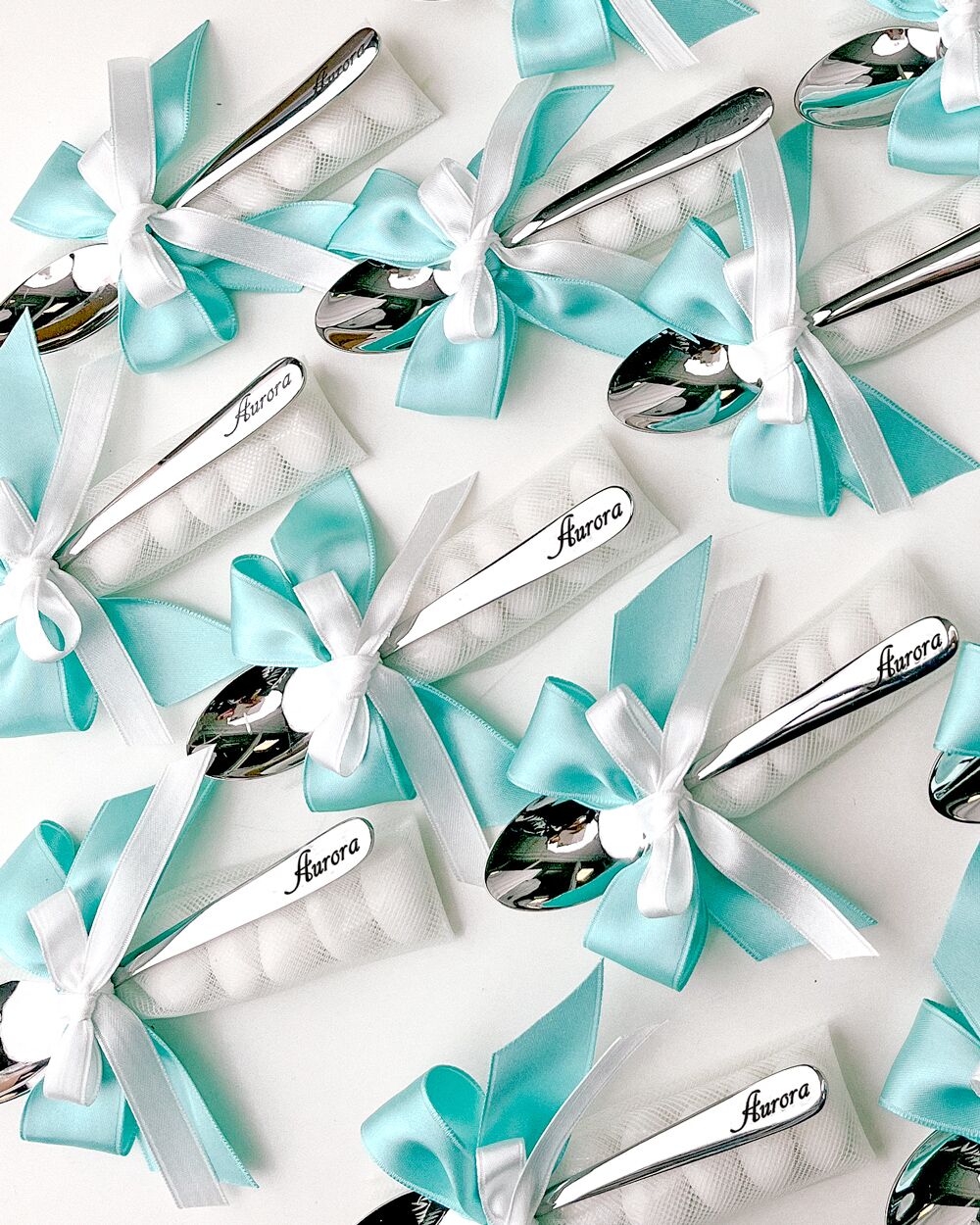 Cucchiaino Personalizzato in Acciaio con Nome - Idea Bomboniera Battesimo Comunione Cresima