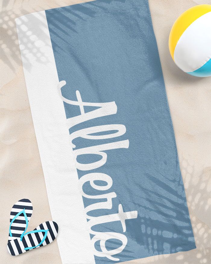 Telo Mare Azzurro Personalizzato con il tuo Nome - immagine 4