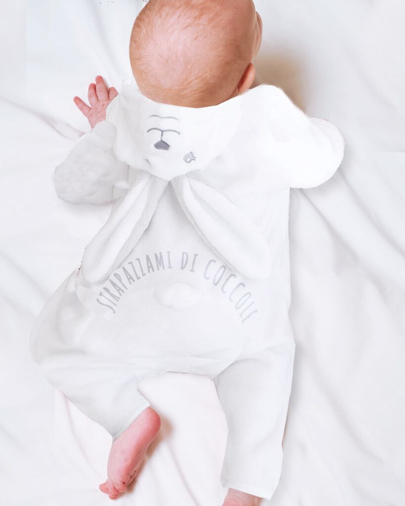 Tutina di Peluche Coniglietto per Neonato Personalizzata con Nome - immagine 3