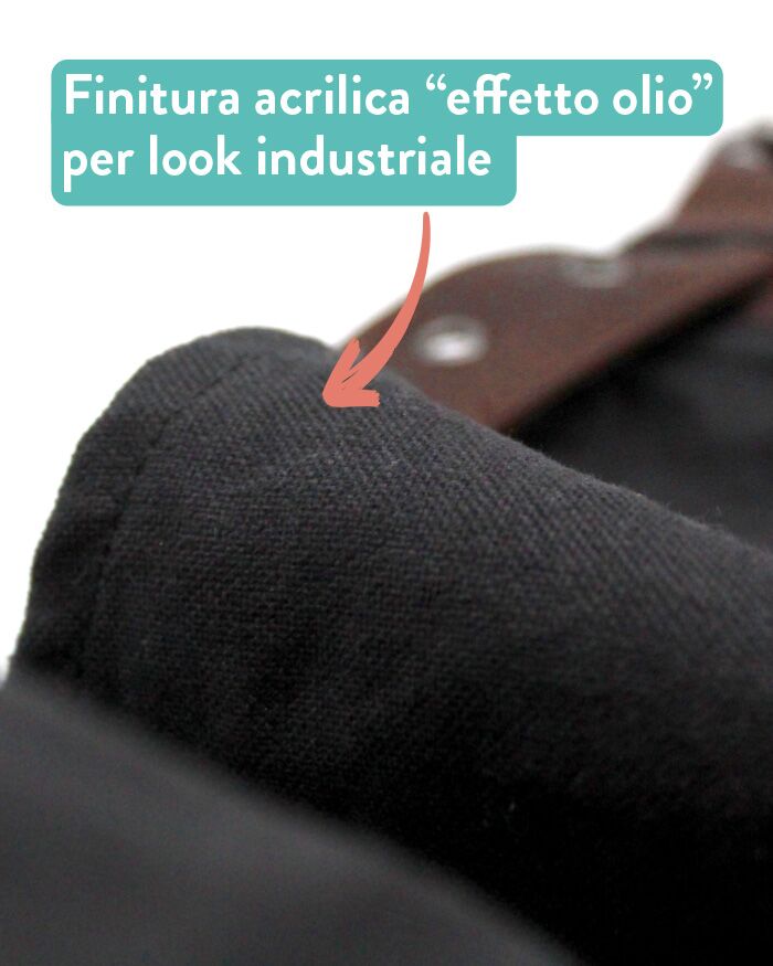 Grembiule Effetto Cerato con Pettorina in Pelle e Chiusura Regolabile "Dad at Work" - Idea Regalo Festa del Papà, per Amanti della Cucina e BBQ, del Giardinaggio e del Fai-Da-Te - immagine 3