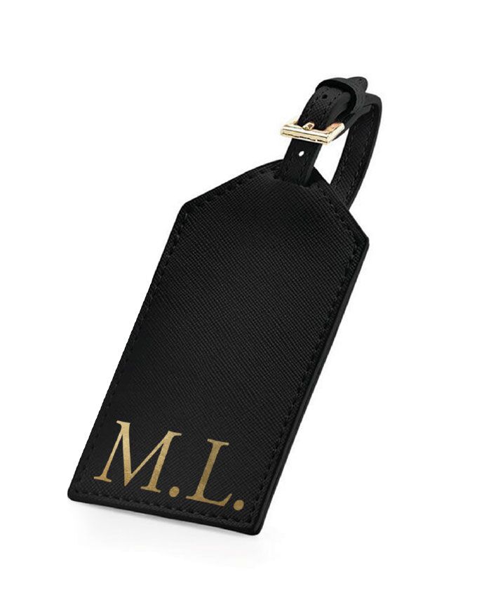 Etichetta Tag per Valigia in Ecopelle Personalizzato con Iniziali – Idea Regalo Laurea, Regalo per Lei, Regalo per Viaggio - immagine 6