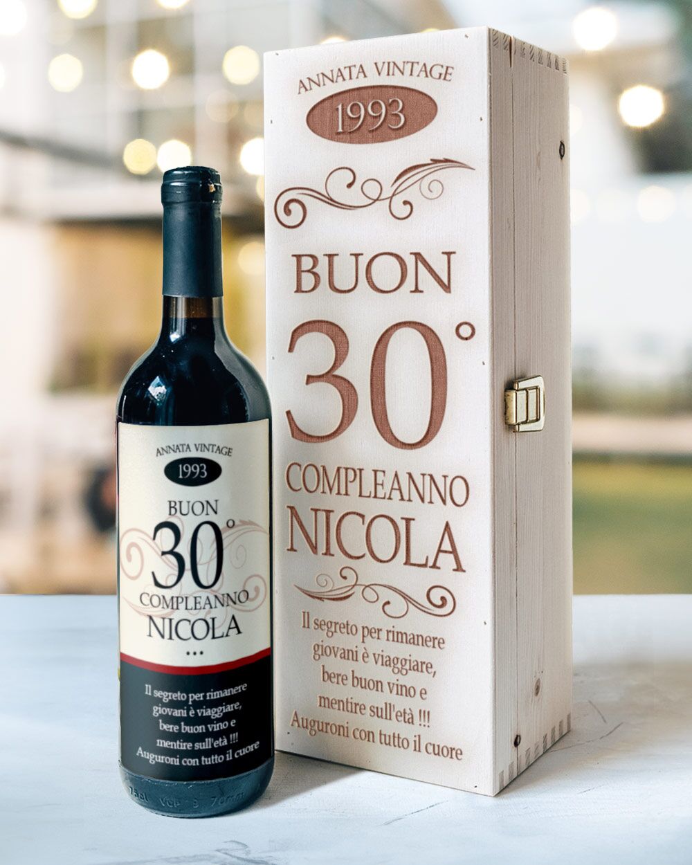 Bottiglia "Annata Vintage" Personalizzata con Anni, Nome e Dedica- Idea Regalo Compleanno - immagine 2